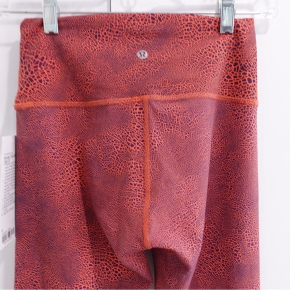 NWT Lululemon Wunder Train High Rise Leggings 25” Sz 6 Crackle Graze Orange - Picture 7 of 14